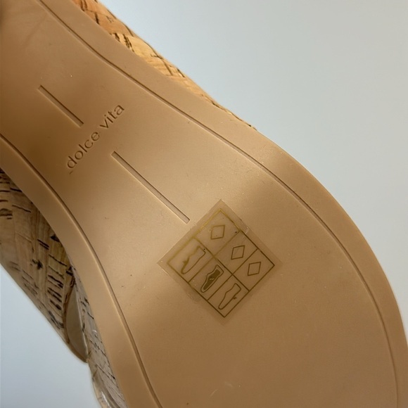 Dolce Vita Martin Cork Square Toe Slides Heeled Sandals Size 11 - Picture 10 of 15
